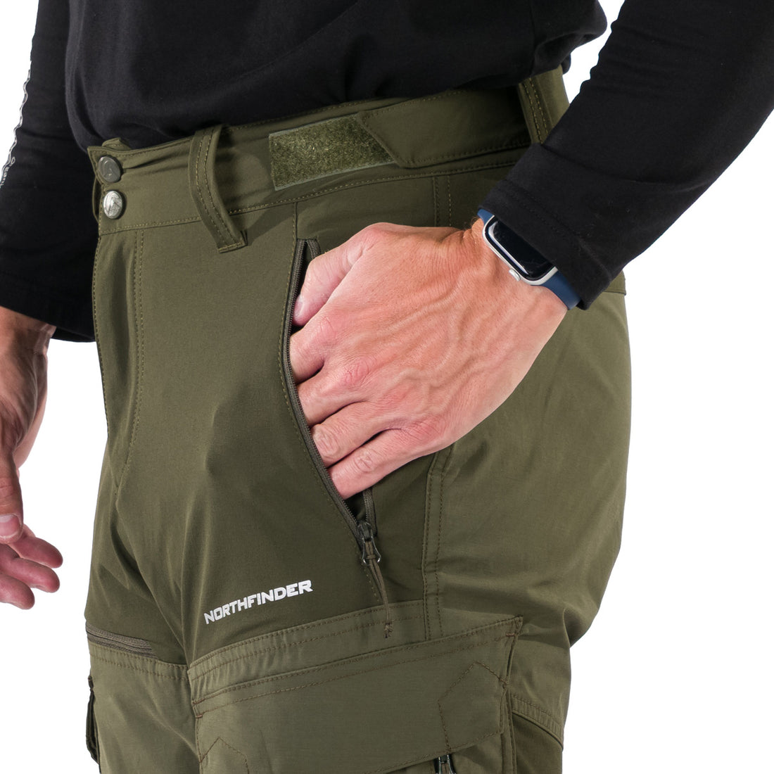 NO-3952OR Men's outdoor hybrid cargo pants  BISHORN