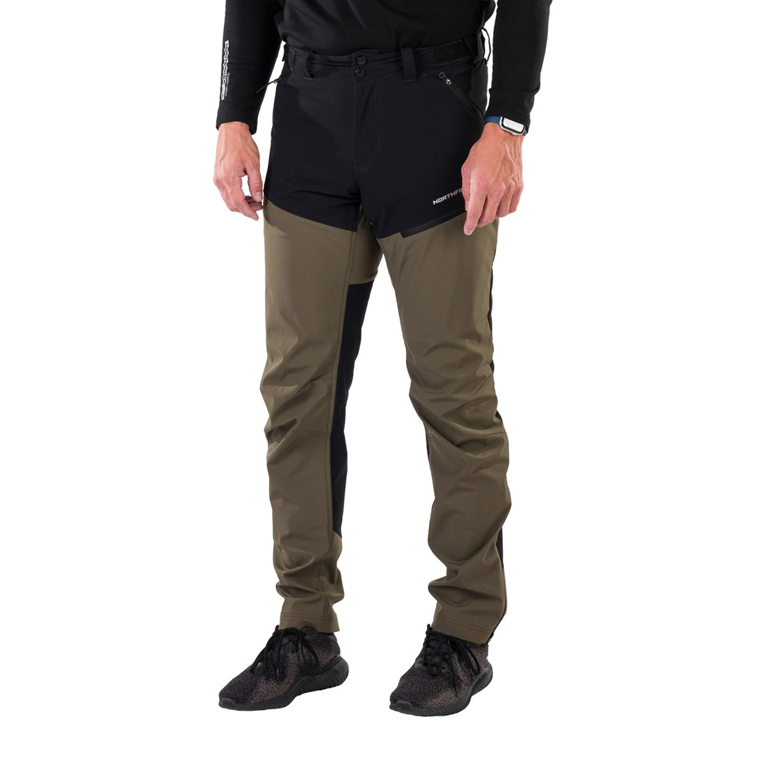 NO-3987OR men's trekking hybrid softshell pants FIERO