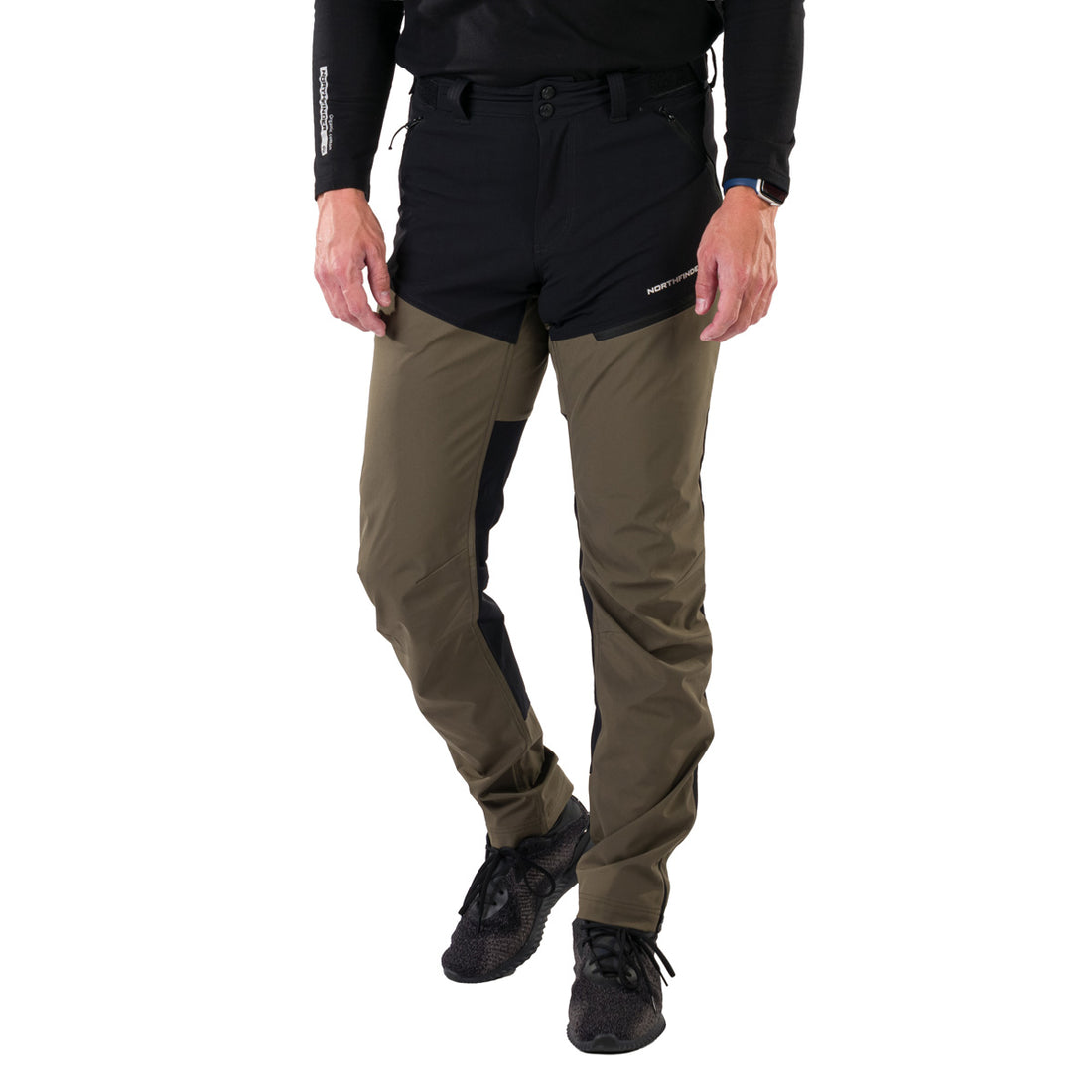 NO-3987OR men's trekking hybrid softshell pants FIERO