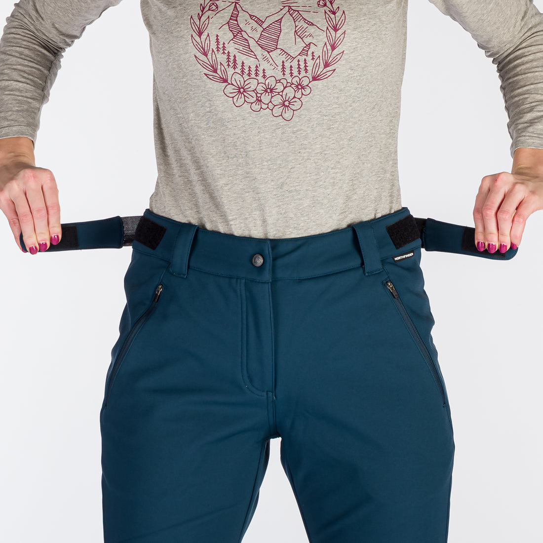 NO-4880OR women's outdoor softshell pants 3L GARNET