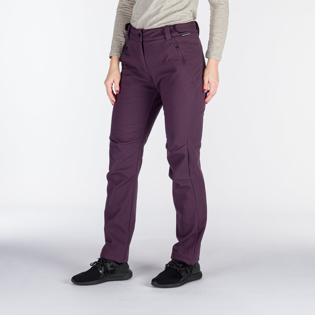 NO-4880OR women's outdoor softshell pants 3L GARNET