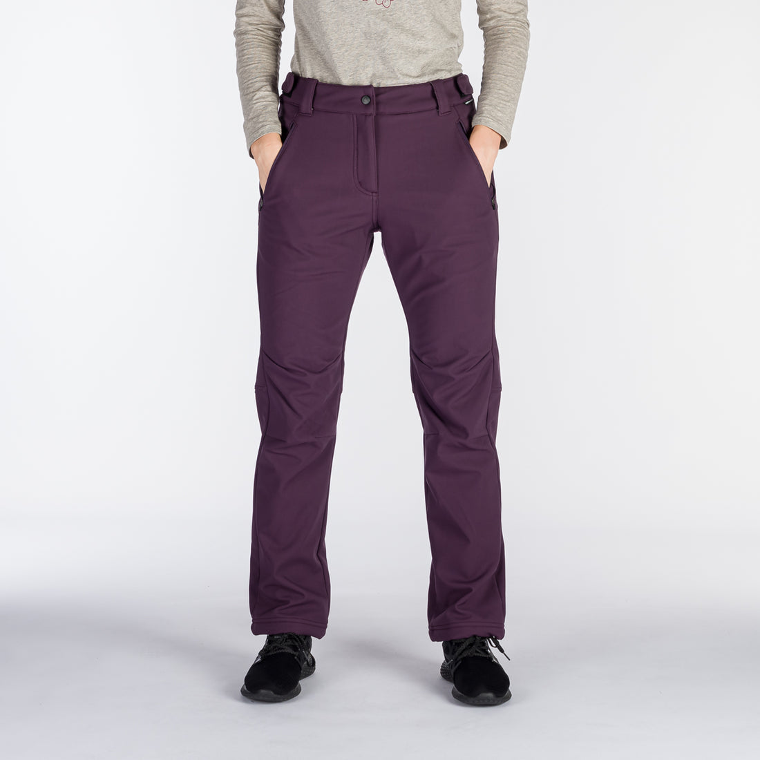 NO-4880OR women's outdoor softshell pants 3L GARNET