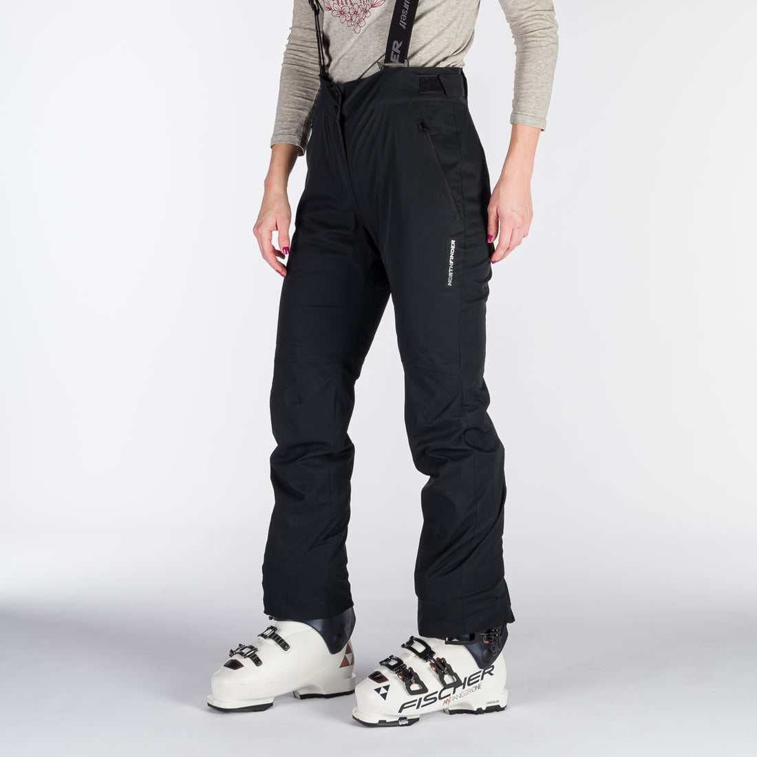 NO-4891SNW women's ski comfortable trousers with braces MAXINE