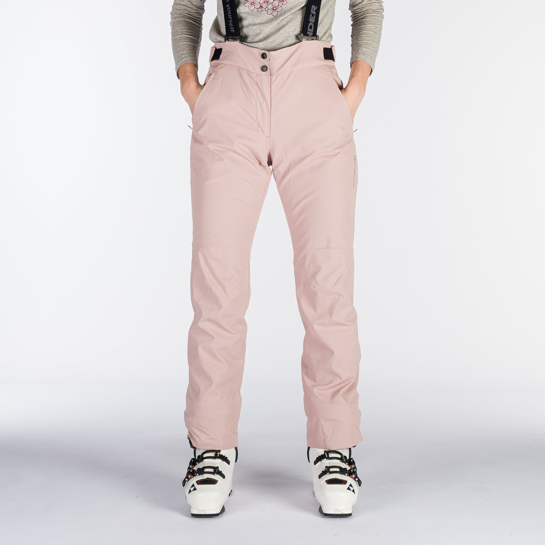 NO-4891SNW women's ski comfortable trousers with braces MAXINE