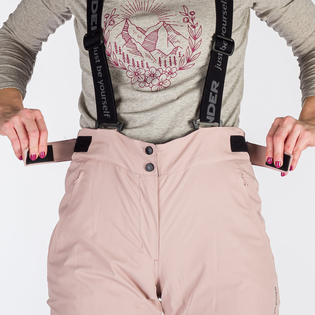 NO-4891SNW women's ski comfortable trousers with braces MAXINE
