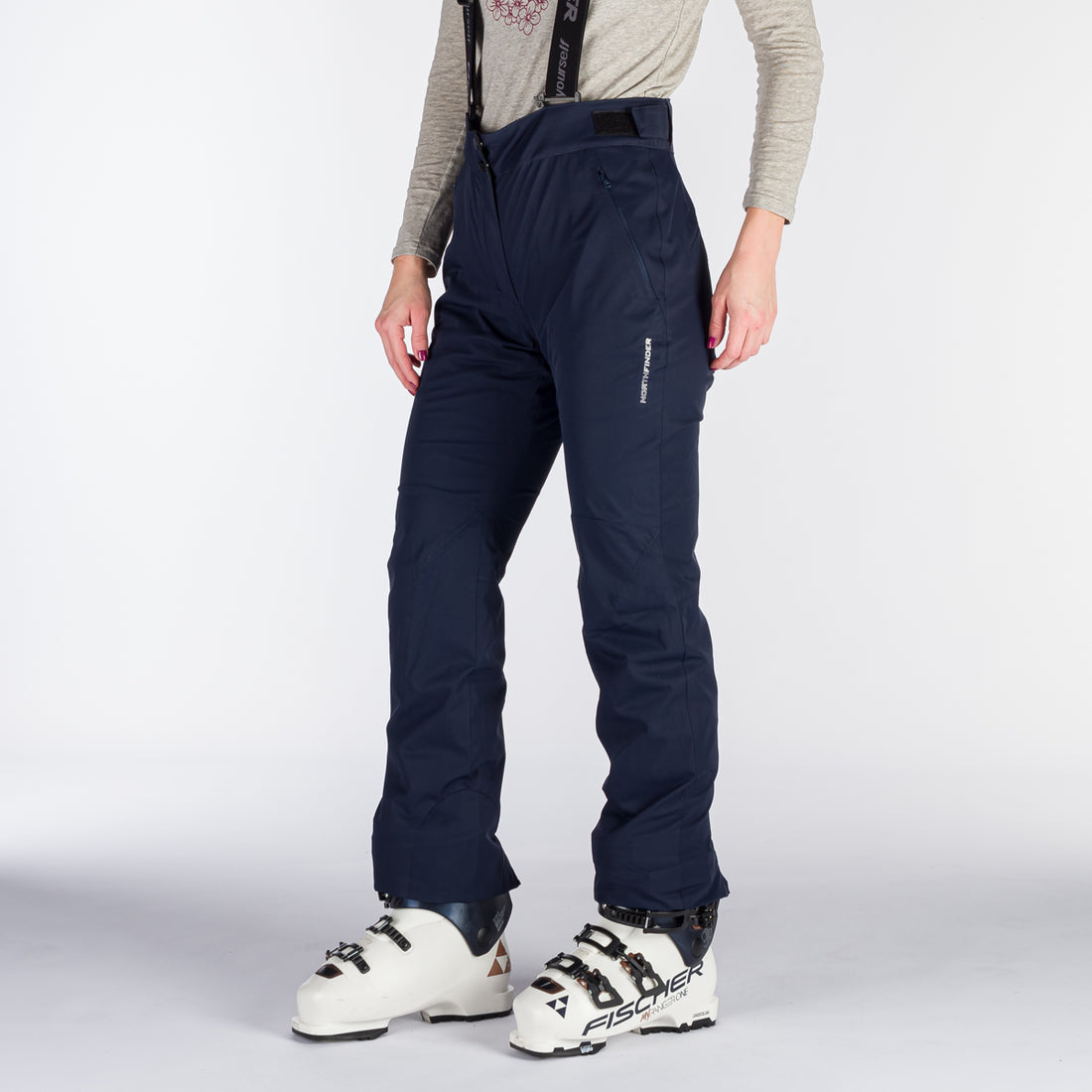 NO-4891SNW women's ski comfortable trousers with braces MAXINE
