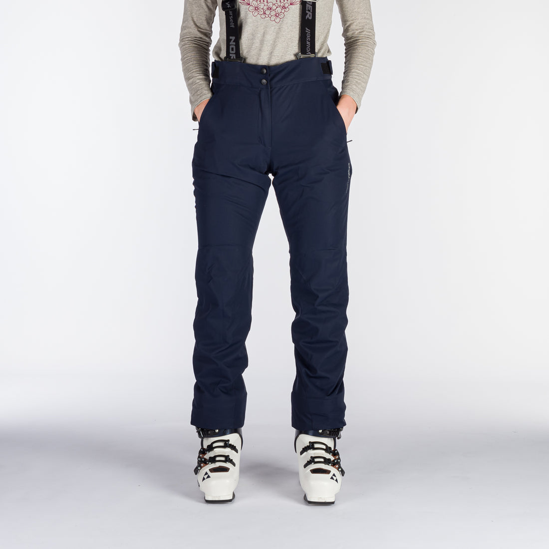 NO-4891SNW women's ski comfortable trousers with braces MAXINE