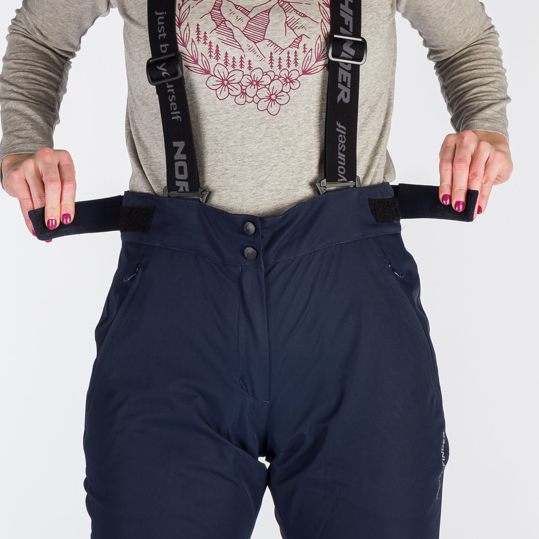 NO-4891SNW women's ski comfortable trousers with braces MAXINE