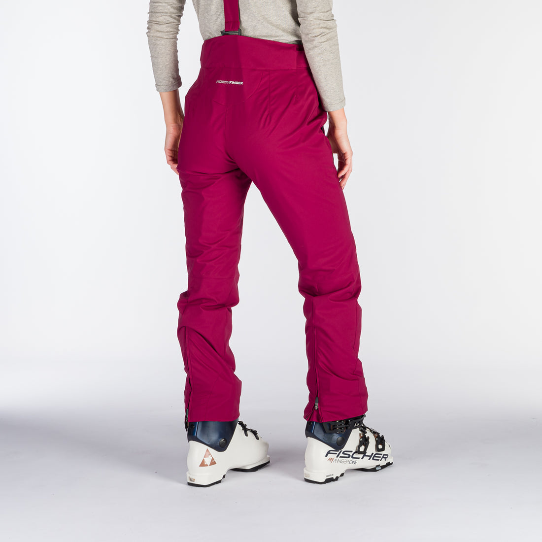 NO-4891SNW women's ski comfortable trousers with braces MAXINE