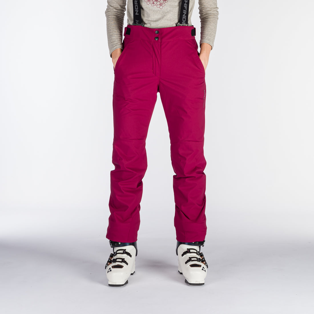 NO-4891SNW women's ski comfortable trousers with braces MAXINE