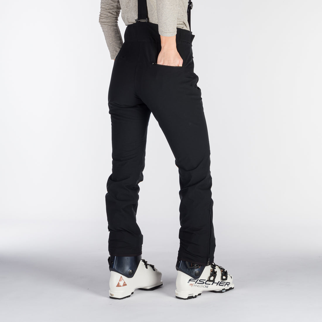 NO-4894SNW women's ski comfortable trousers with braces ALMA