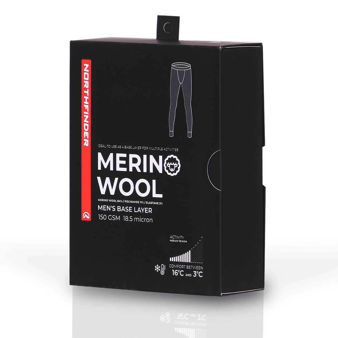 NO-5052SNW men's merino base layer leggings GENERAL