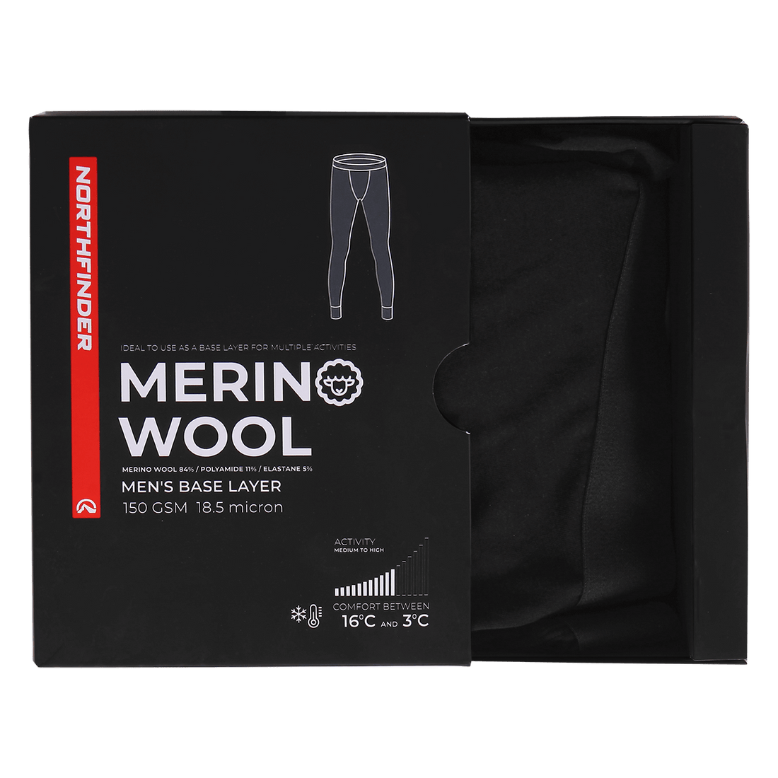 NO-5052SNW men's merino base layer leggings GENERAL