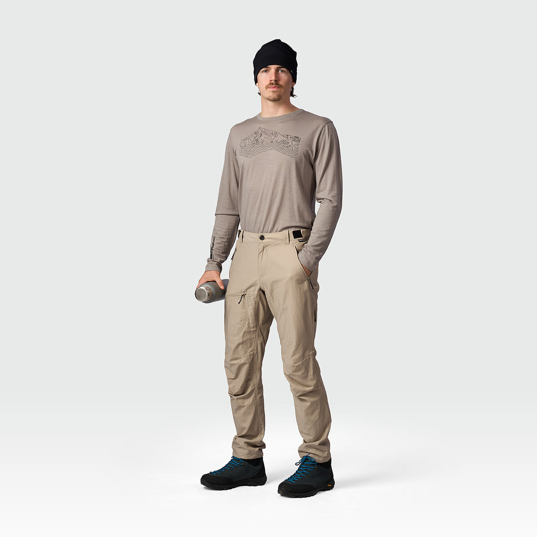 NO-5117OR men's travel cotton blend pants SAKU