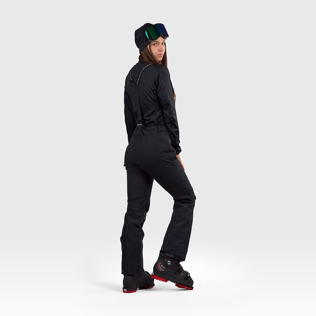 NO-6091SNW women's ski comfortable trousers with braces GEMNA