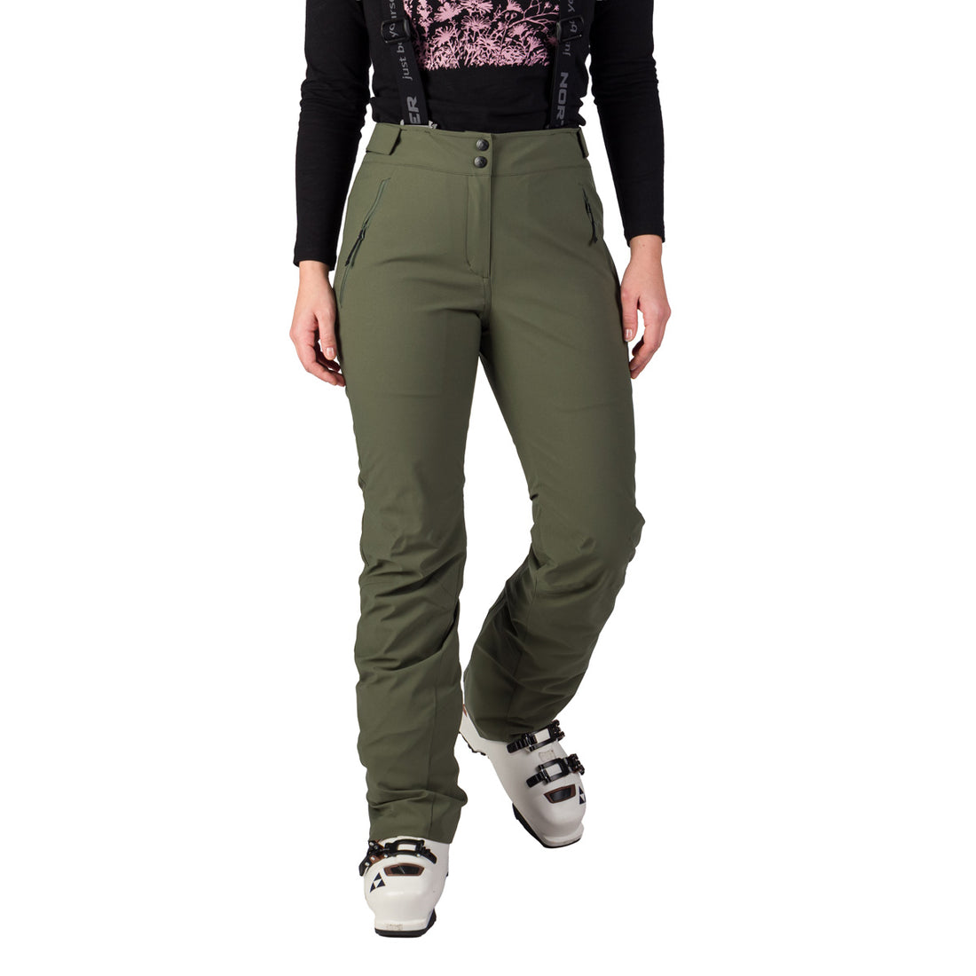 NO-6091SNW women's ski comfortable trousers with braces GEMNA