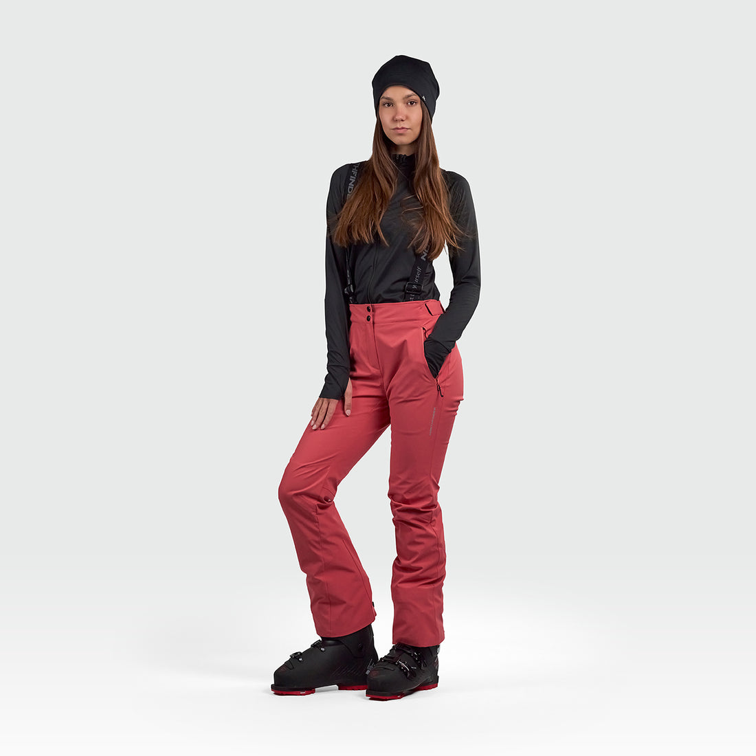 NO-6091SNW women's ski comfortable trousers with braces GEMNA