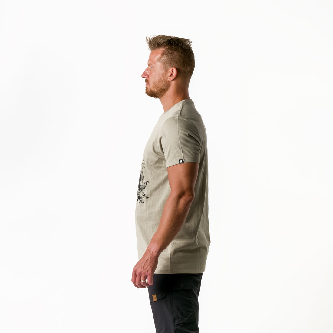 TR-3811AD men's organic cotton t-shirt with print BART