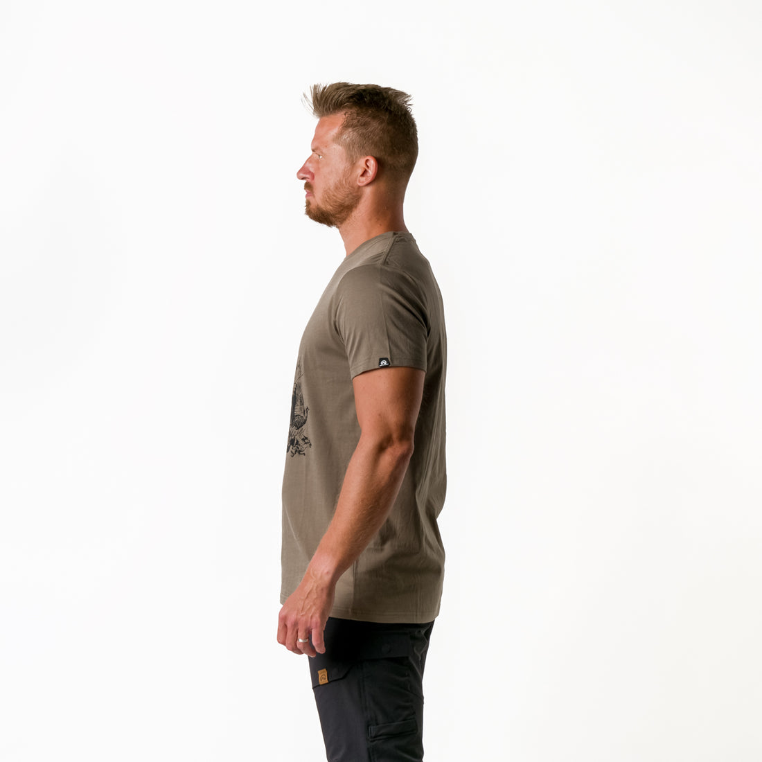 TR-3811AD men's organic cotton t-shirt with print BART