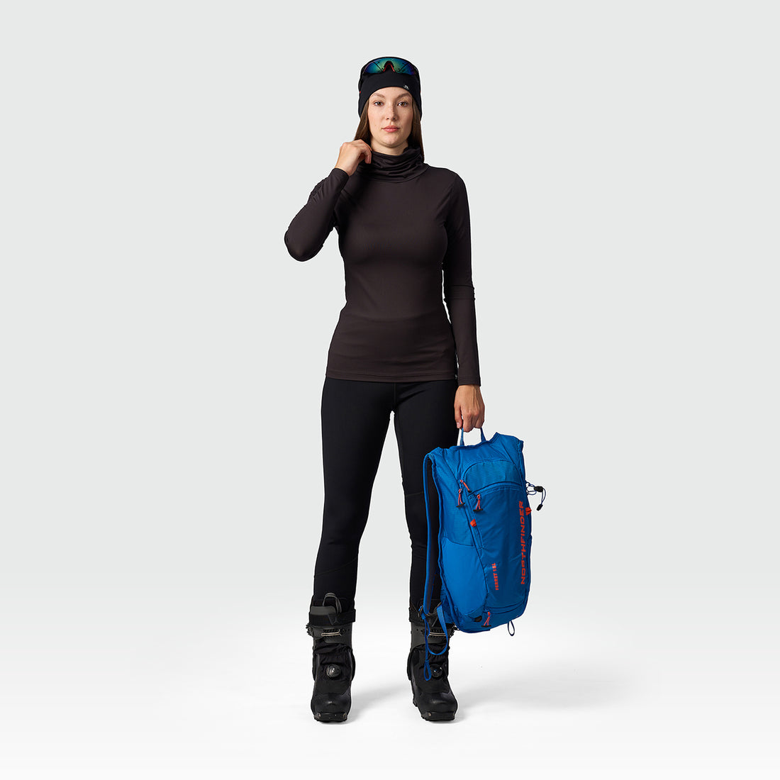 TR-45502SKP women's ski-touring t-shirt high neck KRALOVA