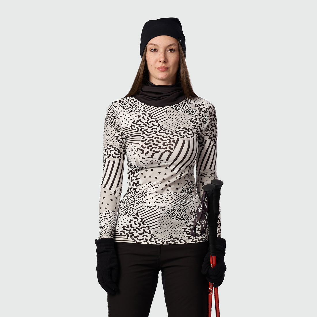 TR-45502SKP women's ski-touring t-shirt high neck KRALOVA
