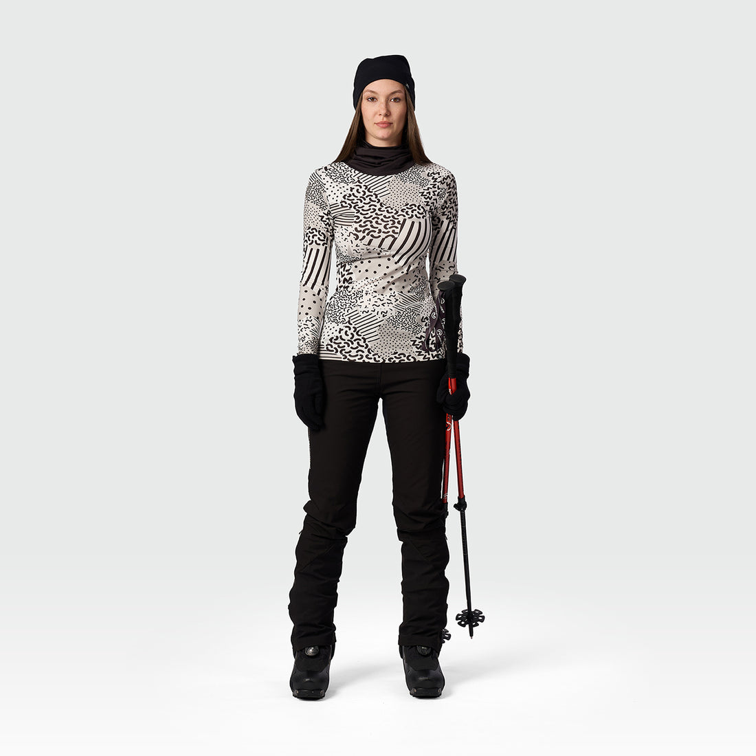 TR-45502SKP women's ski-touring t-shirt high neck KRALOVA