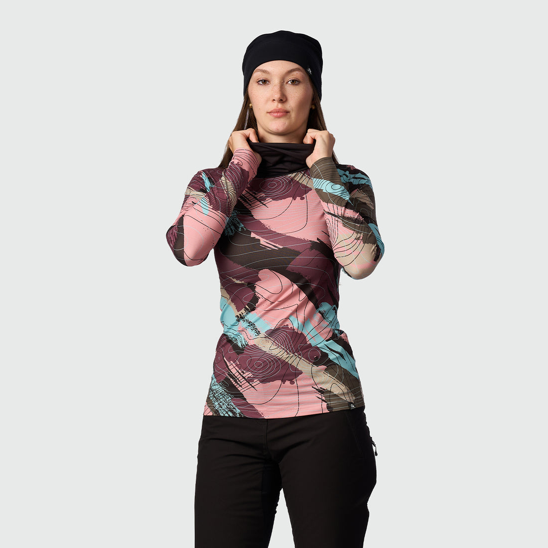 TR-45502SKP women's ski-touring t-shirt high neck KRALOVA