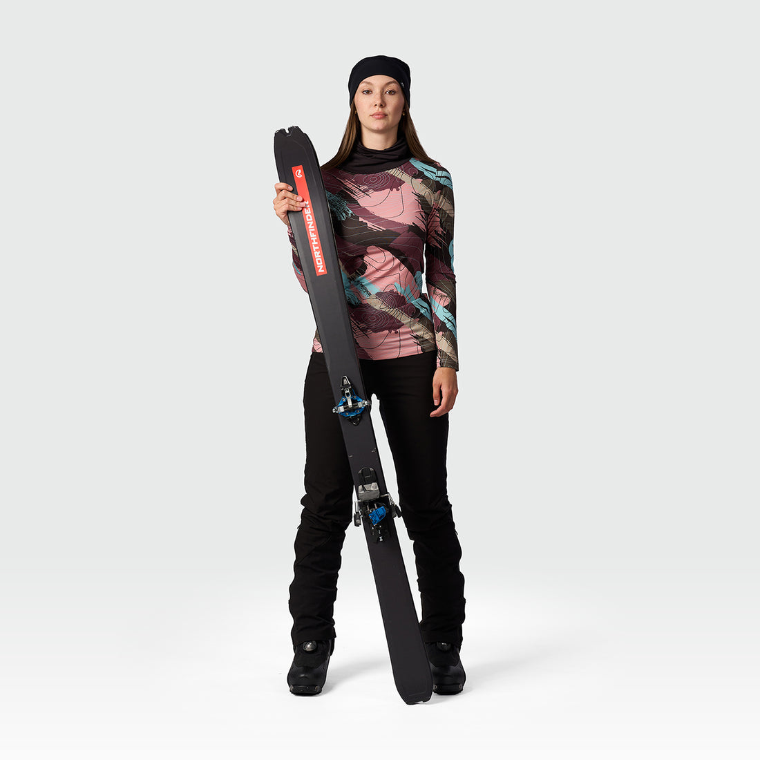 TR-45502SKP women's ski-touring t-shirt high neck KRALOVA