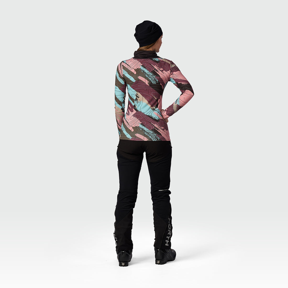 TR-45502SKP women's ski-touring t-shirt high neck KRALOVA