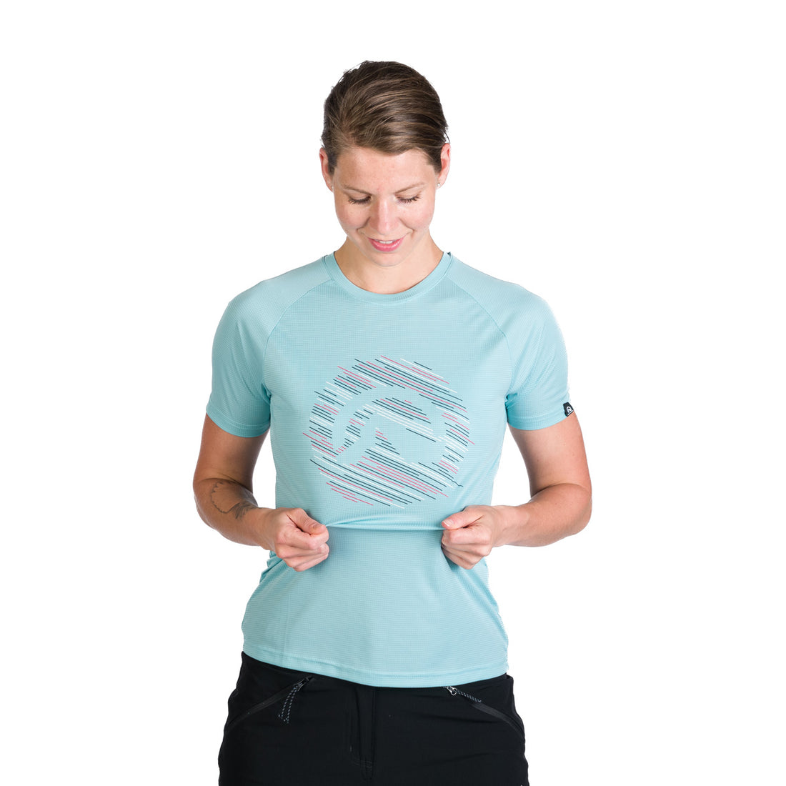 TR-4959OR women's technical t-shirt with print LYNDA