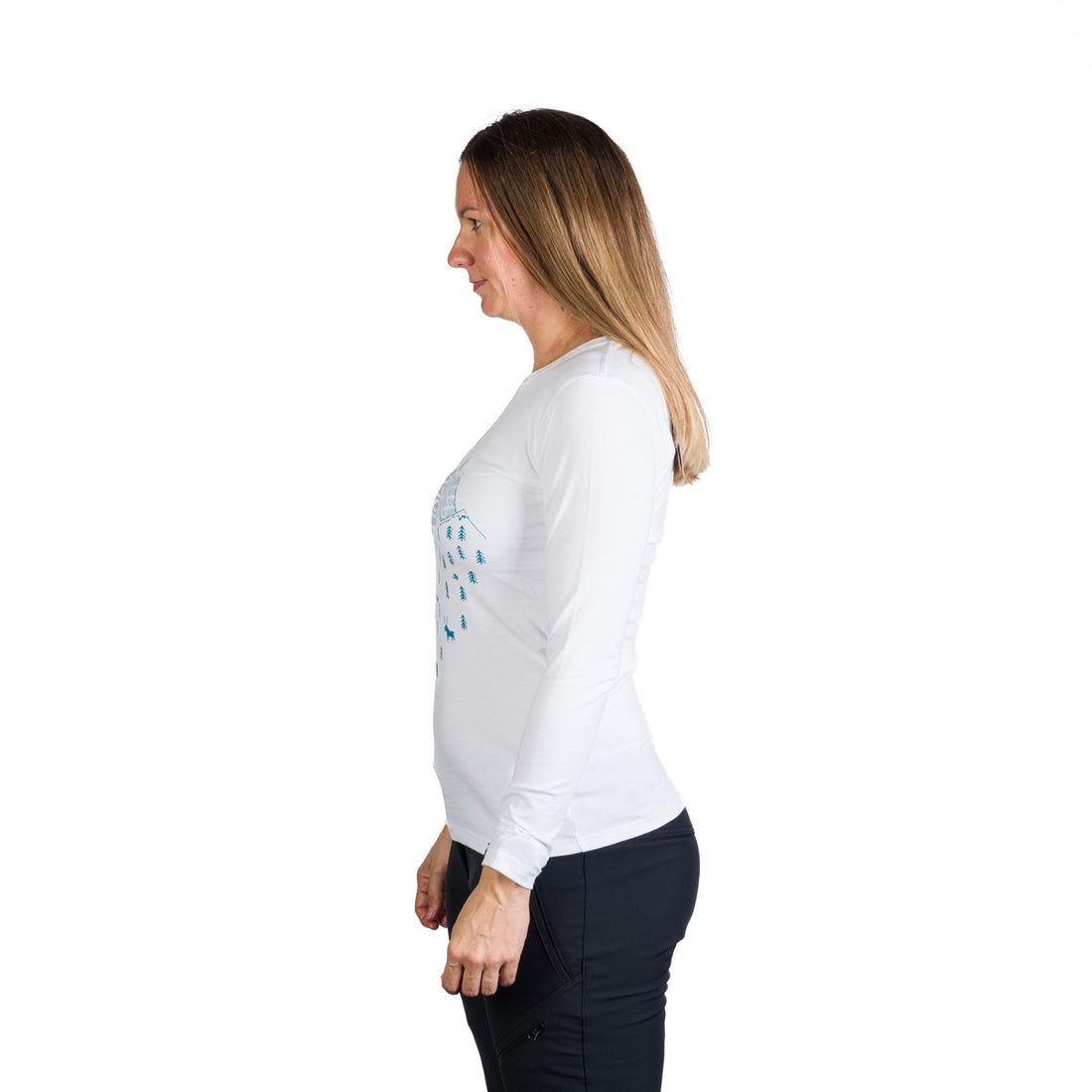 TR-4980OR women's outdoor combed cotton t-shirt with print DEANN