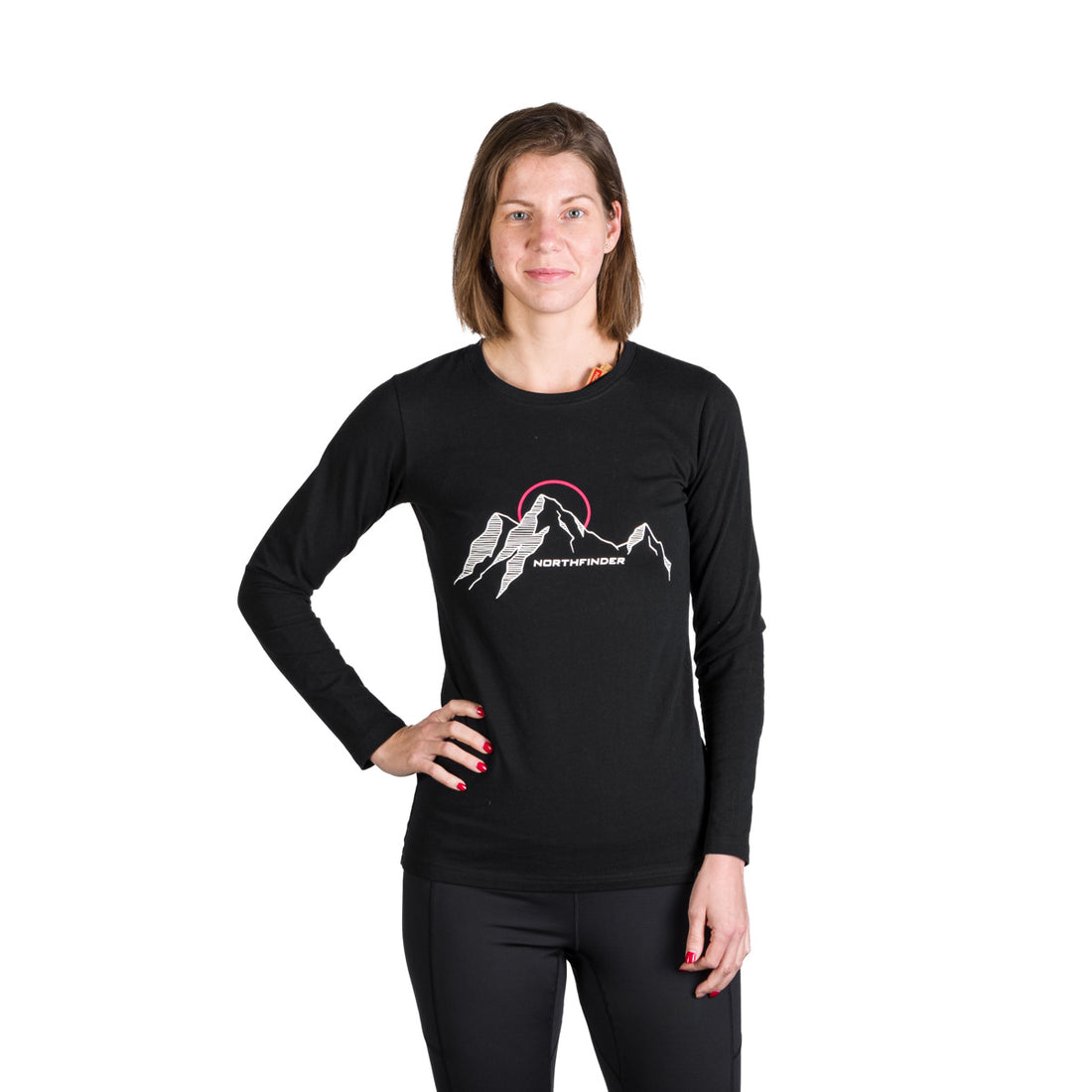 TR-4981OR women's outdoor combed cotton t-shirt with print SHARI