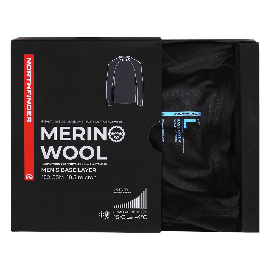 TR-5035SNW men's base layer merino t-shirt ED