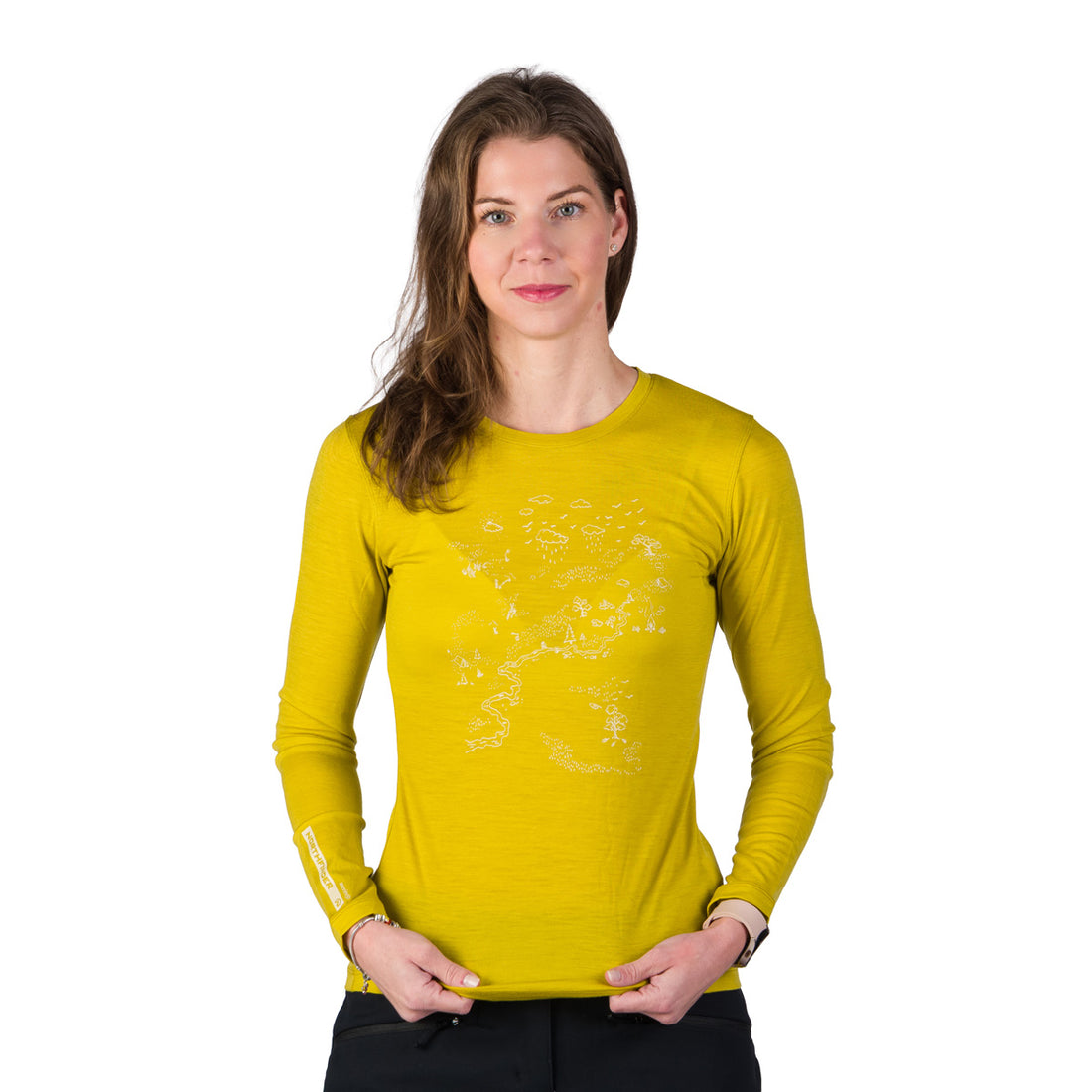 TR-6075OR women's merino T-shirt long sleeve SOLANA
