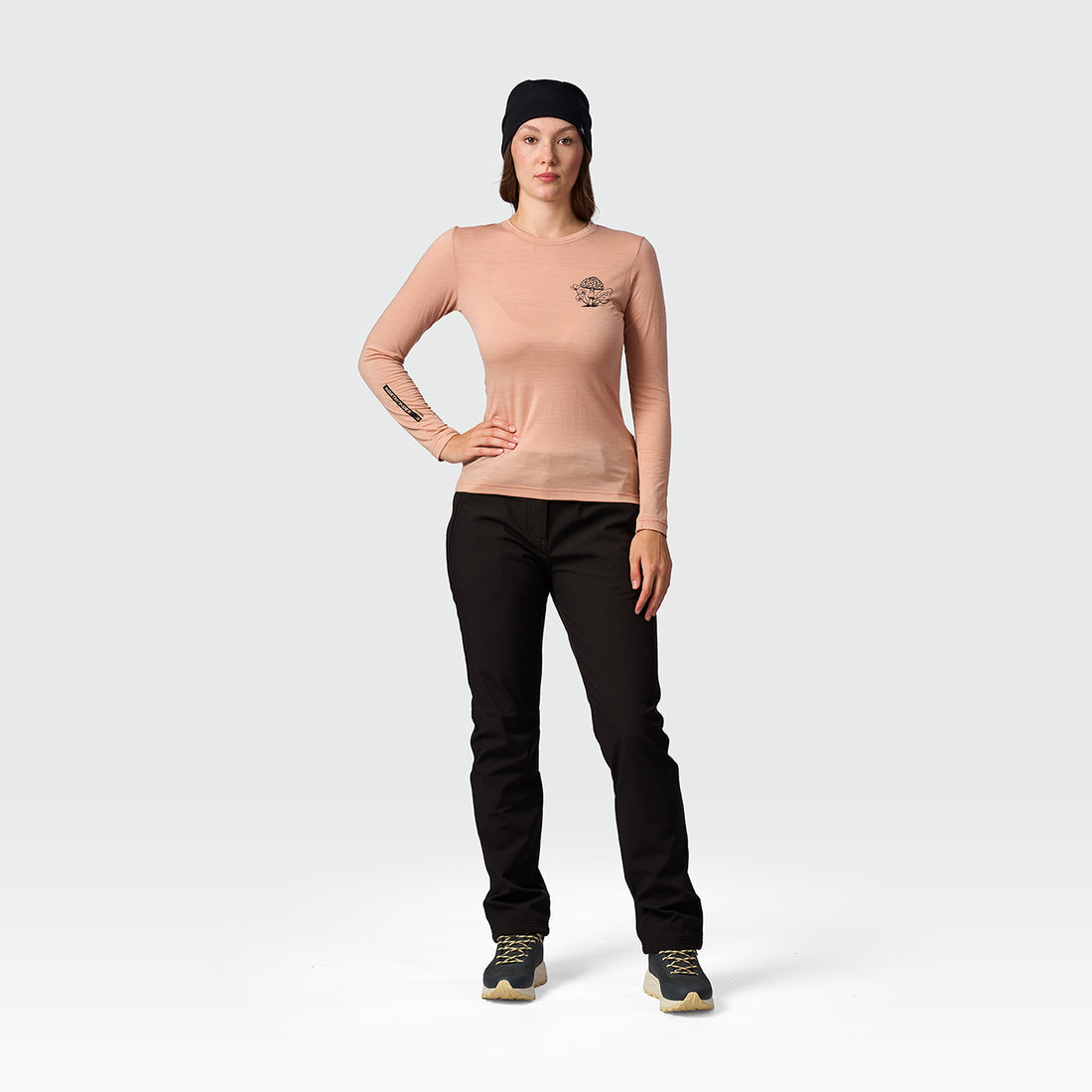 TR-6076OR women's merino blend T-shirt long sleeve RAYMUNE