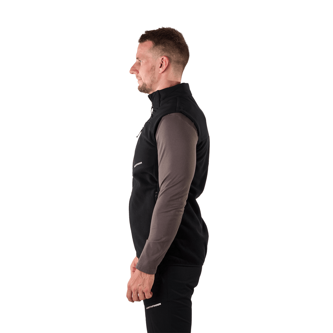 VE-3450OR men's fleece vest LUCIUS