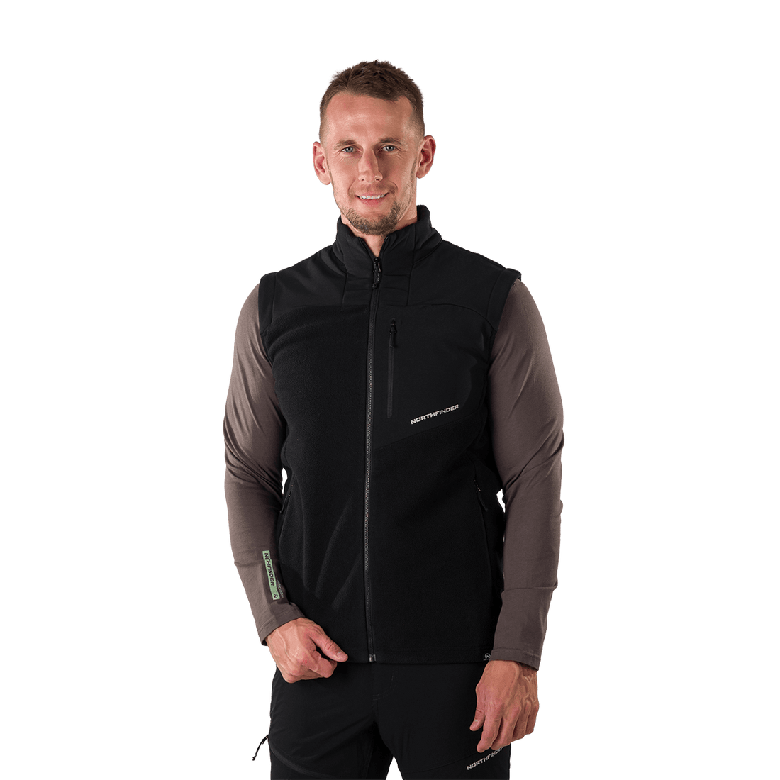 VE-3450OR men's fleece vest LUCIUS