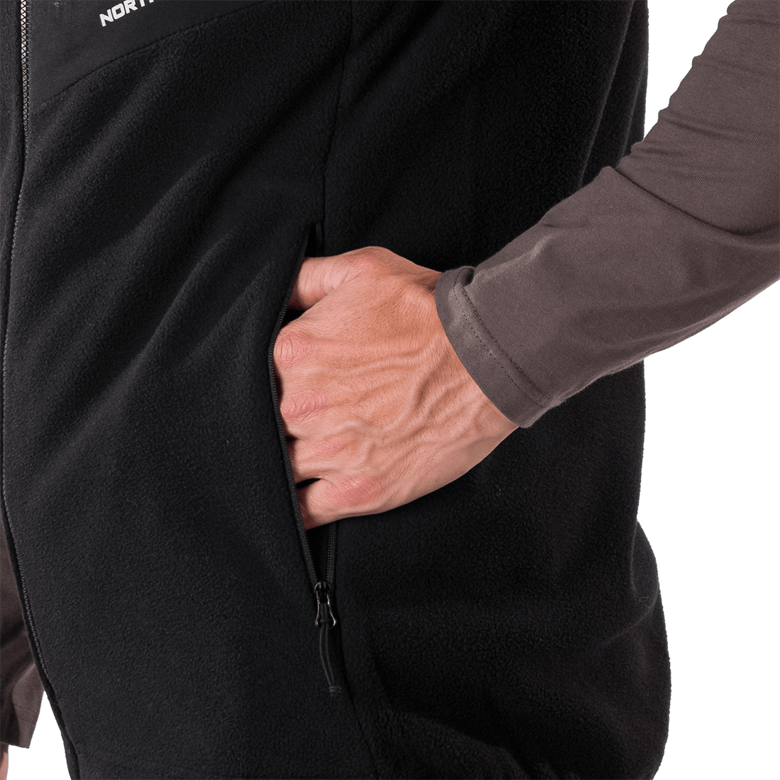 VE-3450OR men's fleece vest LUCIUS
