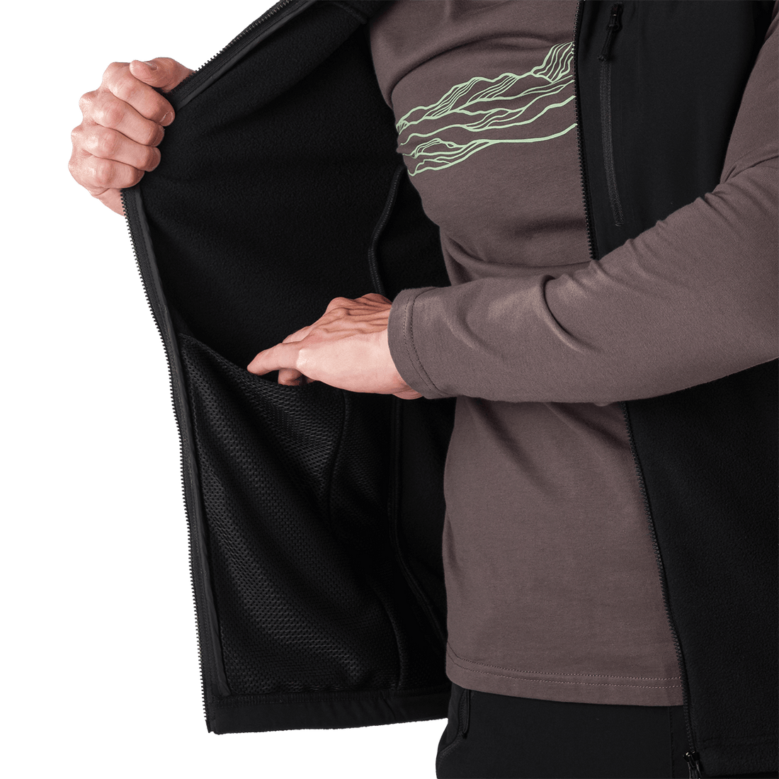 VE-3450OR men's fleece vest LUCIUS
