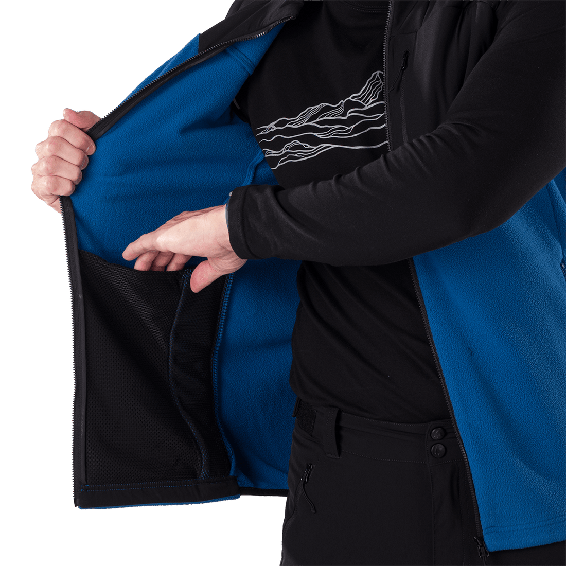 VE-3450OR men's fleece vest LUCIUS