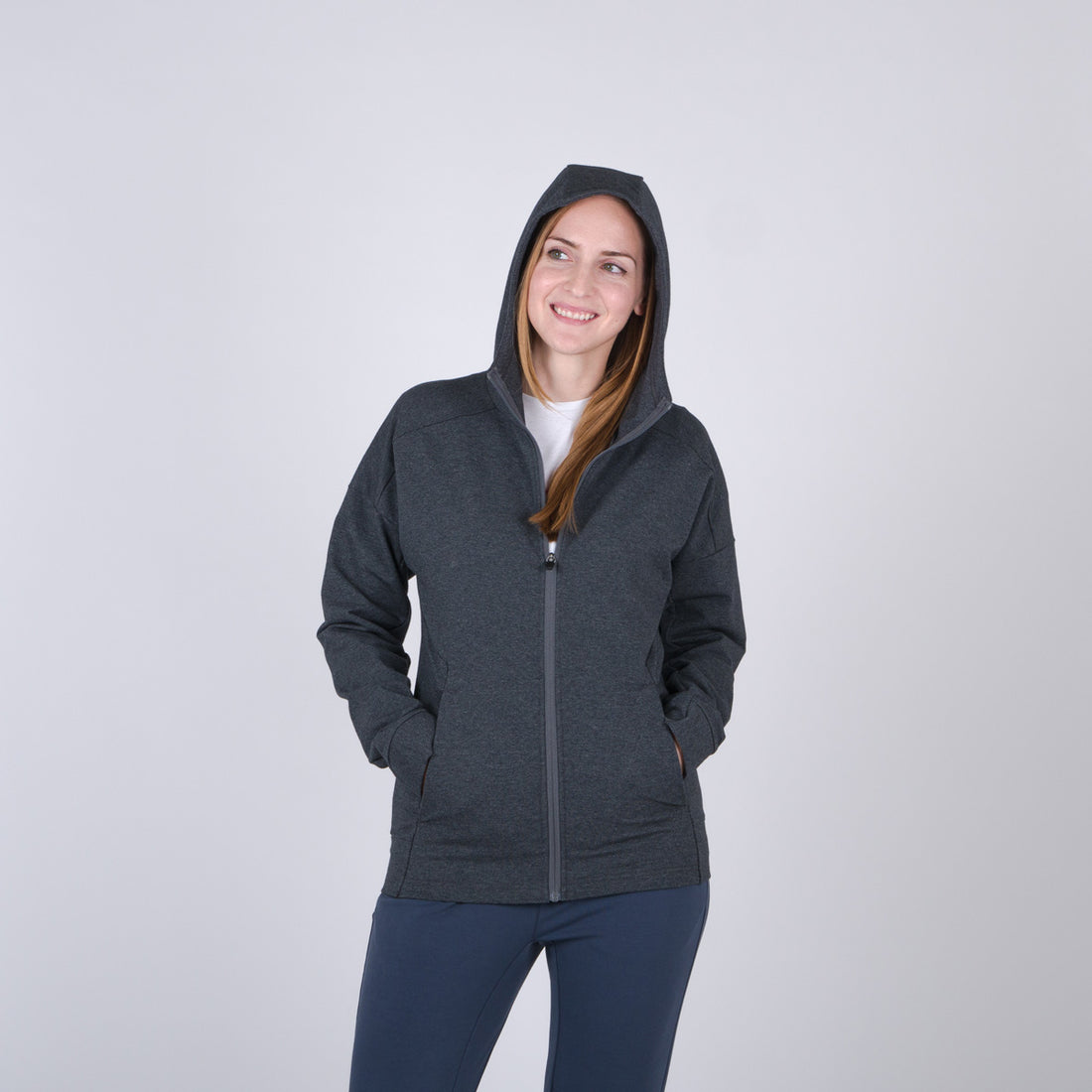 Women's active sweatshirt full zip EMILEE