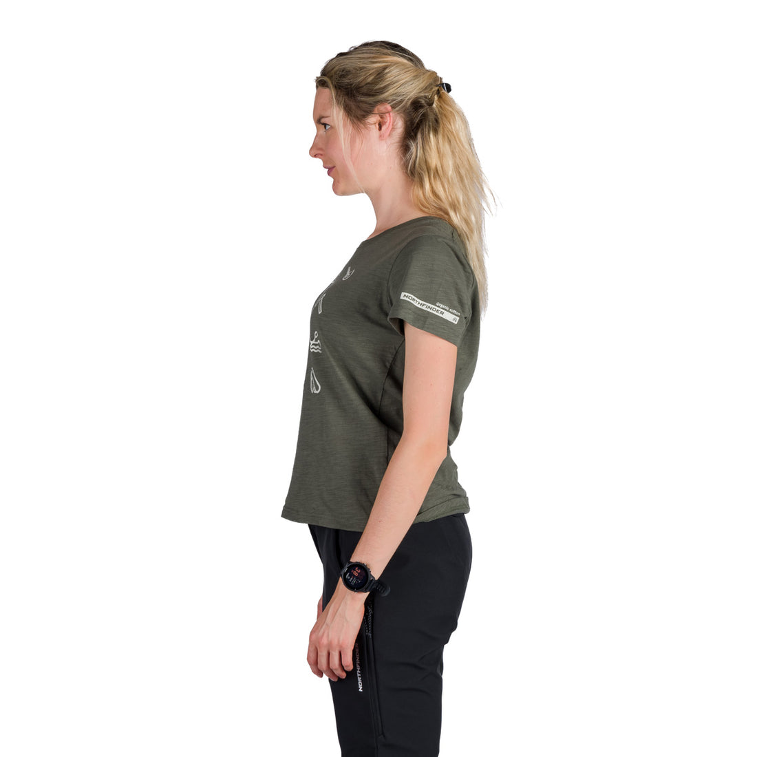  Women's outdoor T-shirt made of organic slub cotton CANDICE