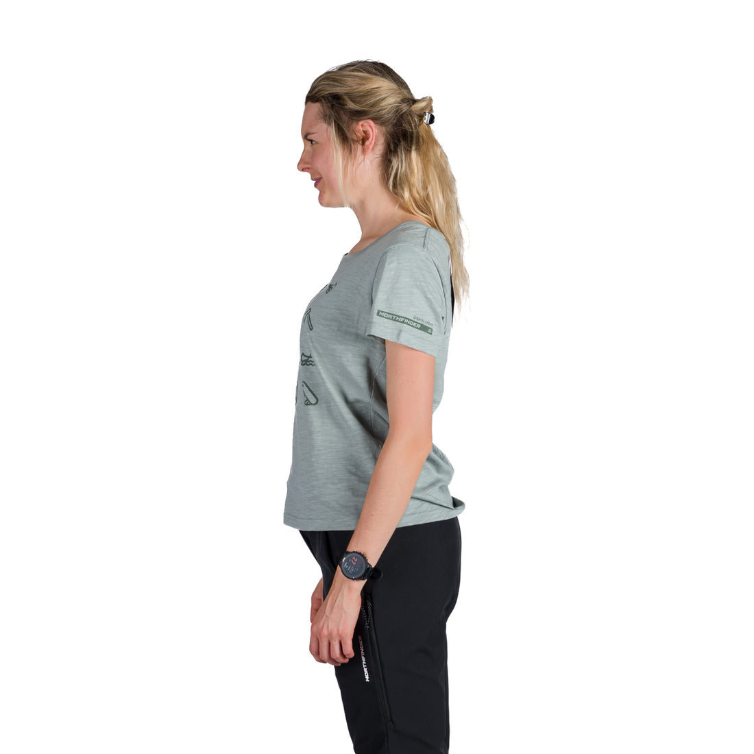  Women's outdoor T-shirt made of organic slub cotton CANDICE