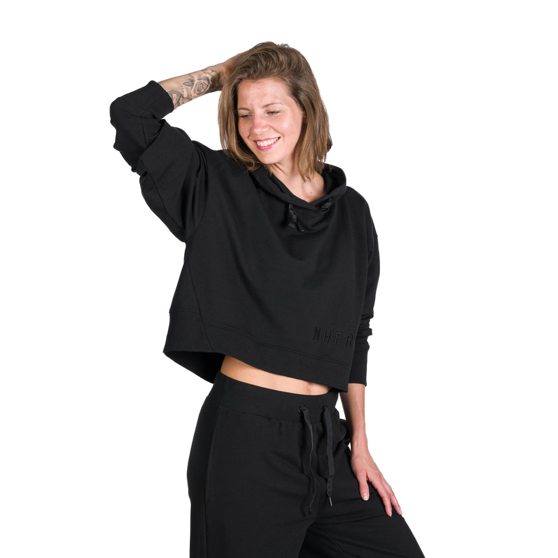 Women's shortened urban oversize sweatshirt with hood PATTI