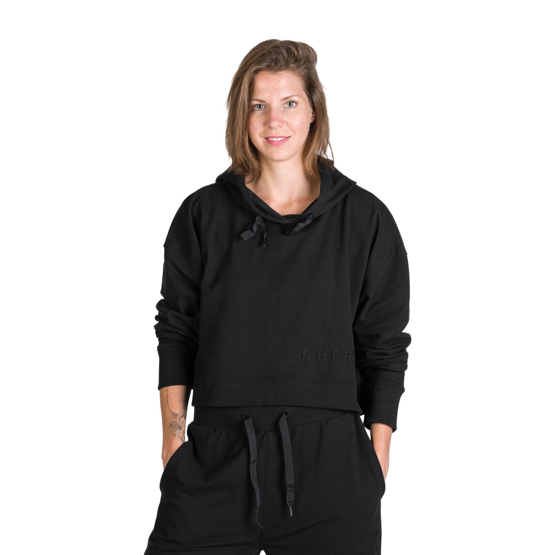 Women's shortened urban oversize sweatshirt with hood PATTI