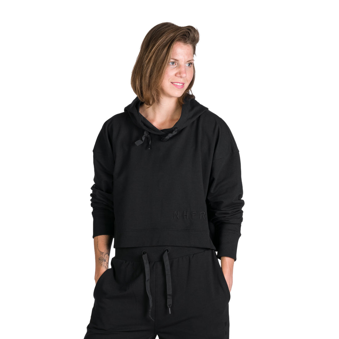 Women's shortened urban oversize sweatshirt with hood PATTI