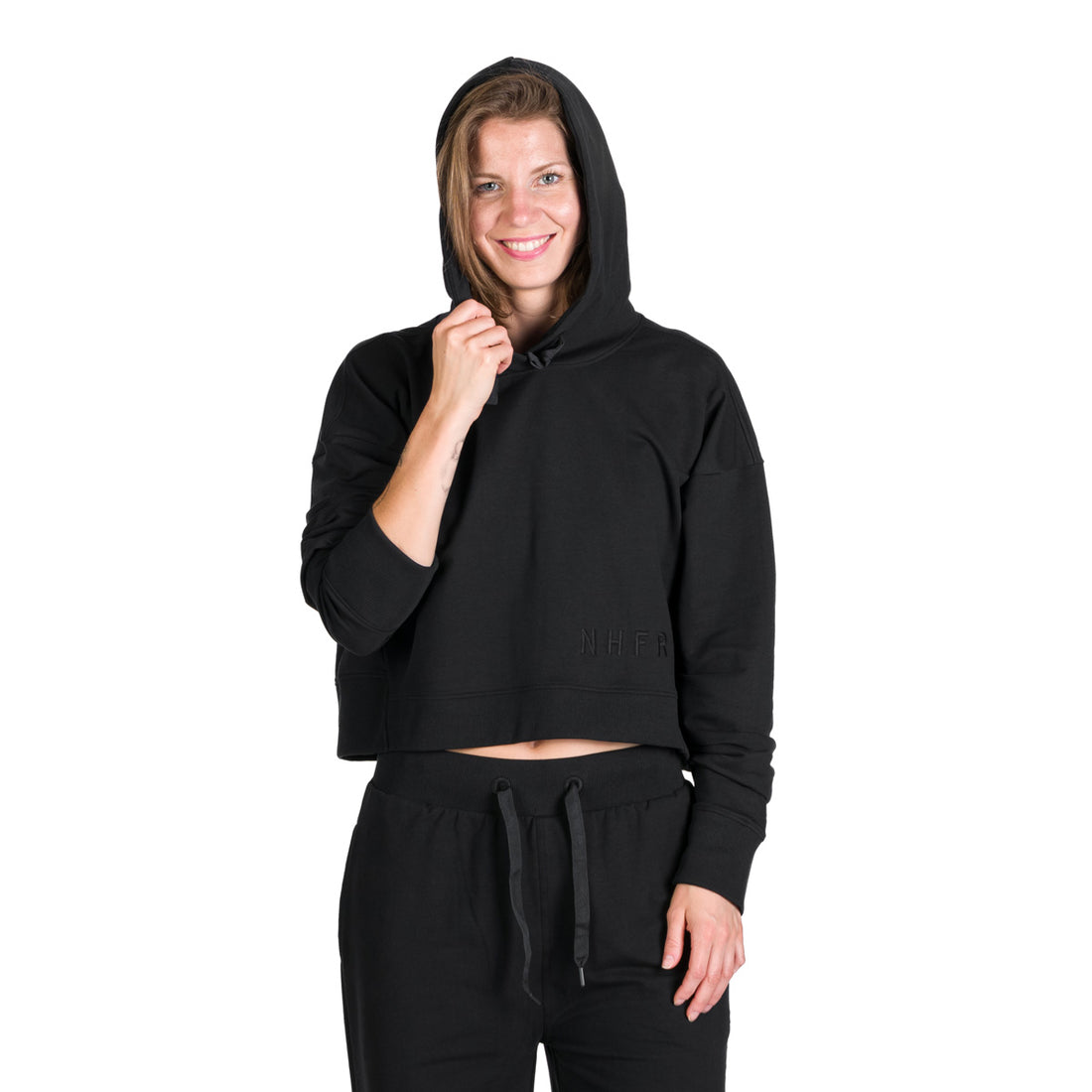 Women's shortened urban oversize sweatshirt with hood PATTI