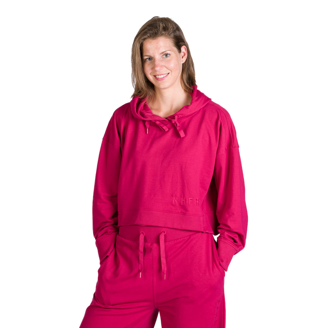 Women's shortened urban oversize sweatshirt with hood PATTI