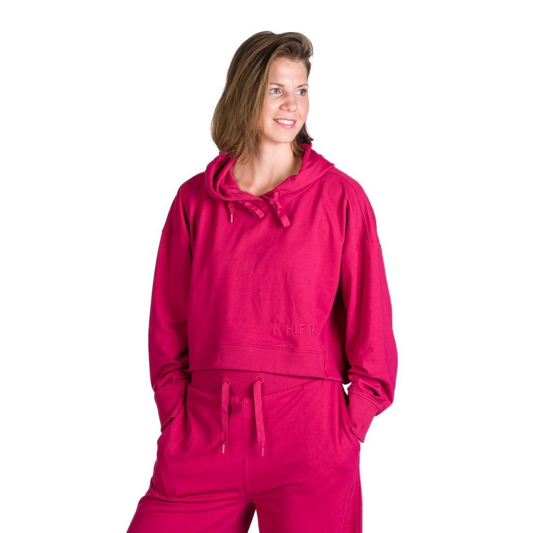Women's shortened urban oversize sweatshirt with hood PATTI