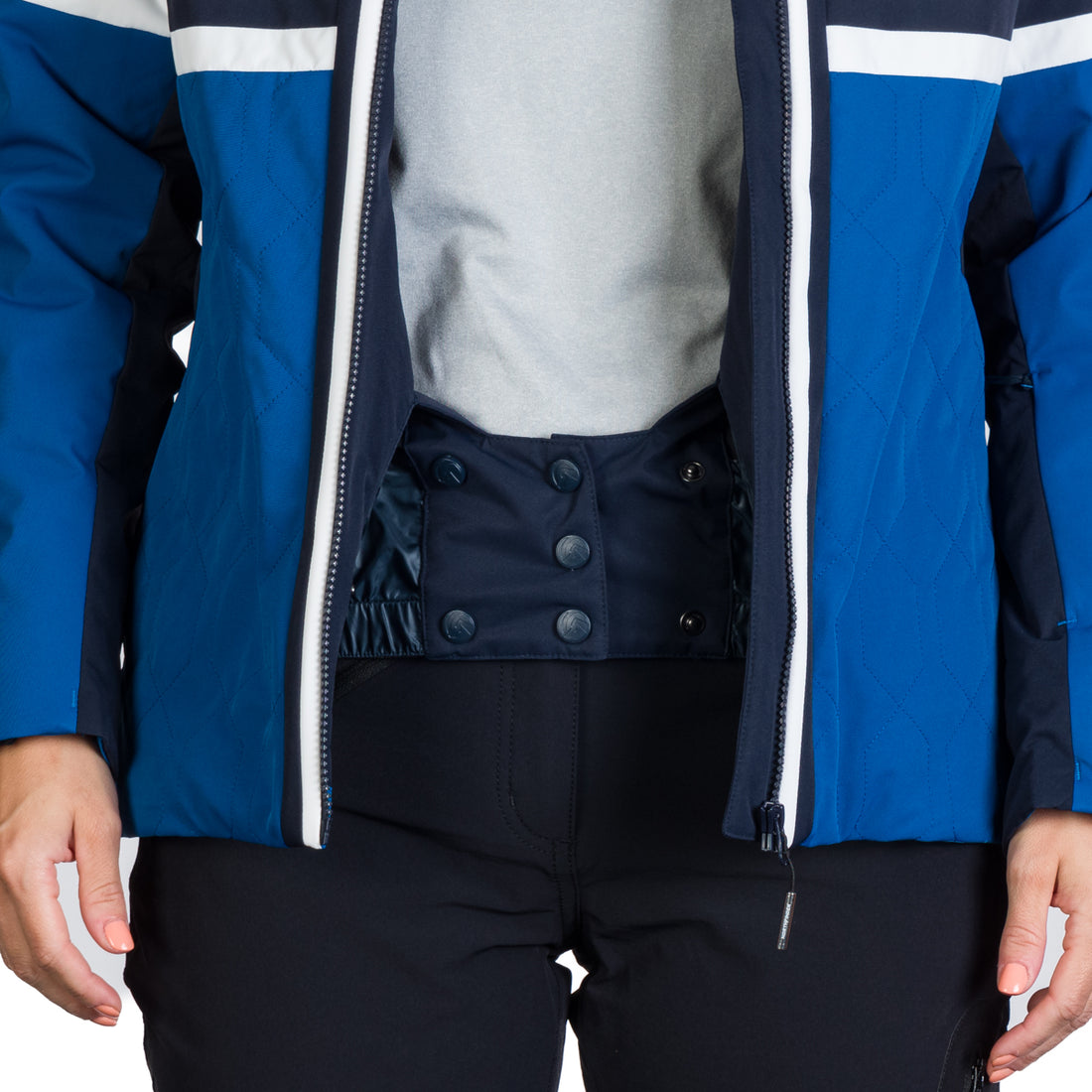 Women's ski jacket insulated with membrane SKYLA 